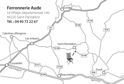 plan d'accès à la ferronnerie Aude